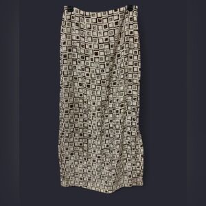 Byer California Cream and Brown Maxi Skirt